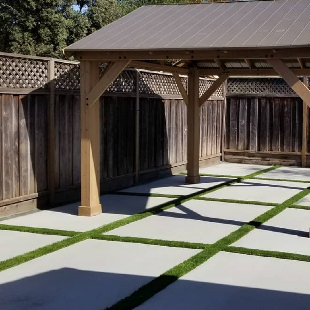 Paver Patio with Wood Pavilion