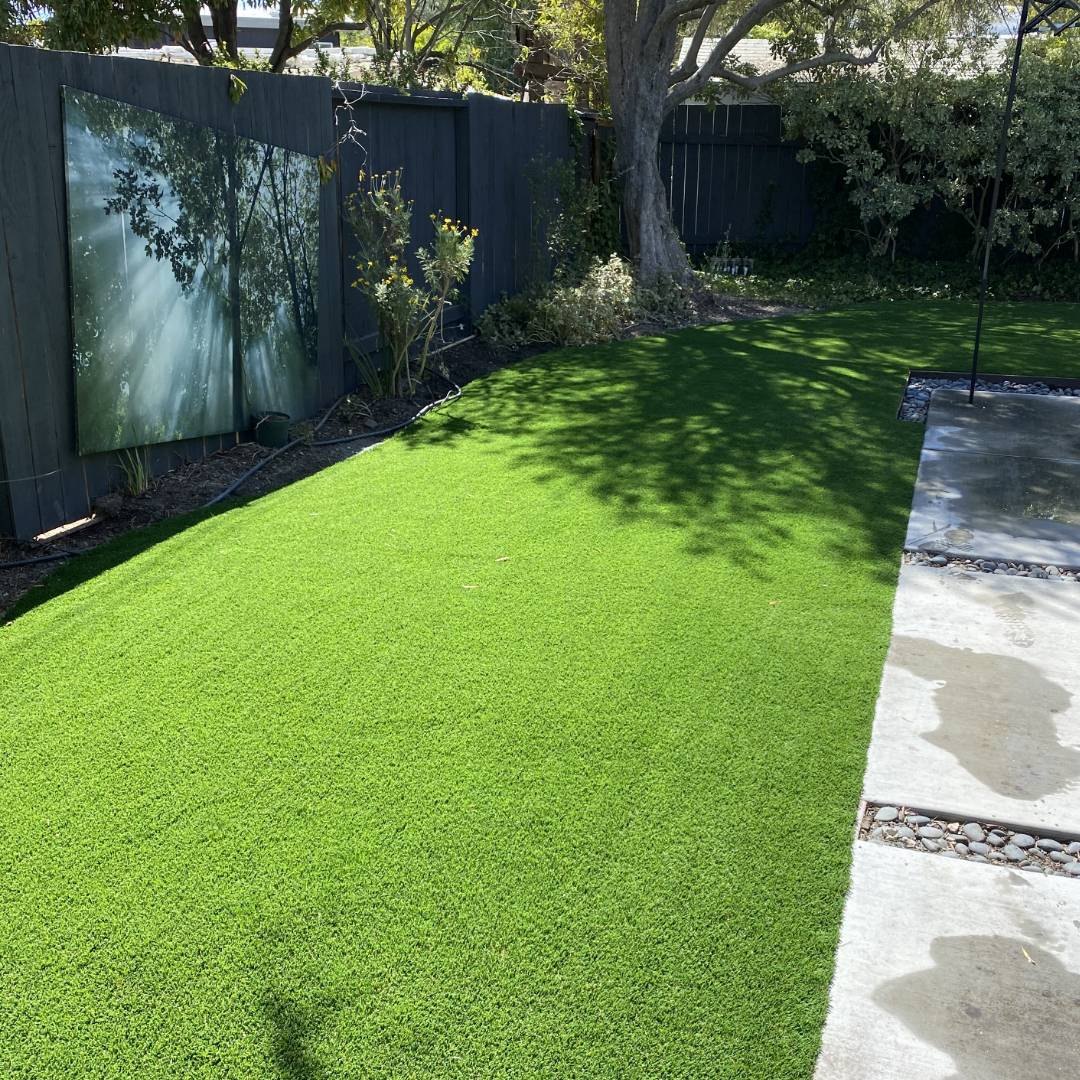 Artificial Grass and Concrete Pavers