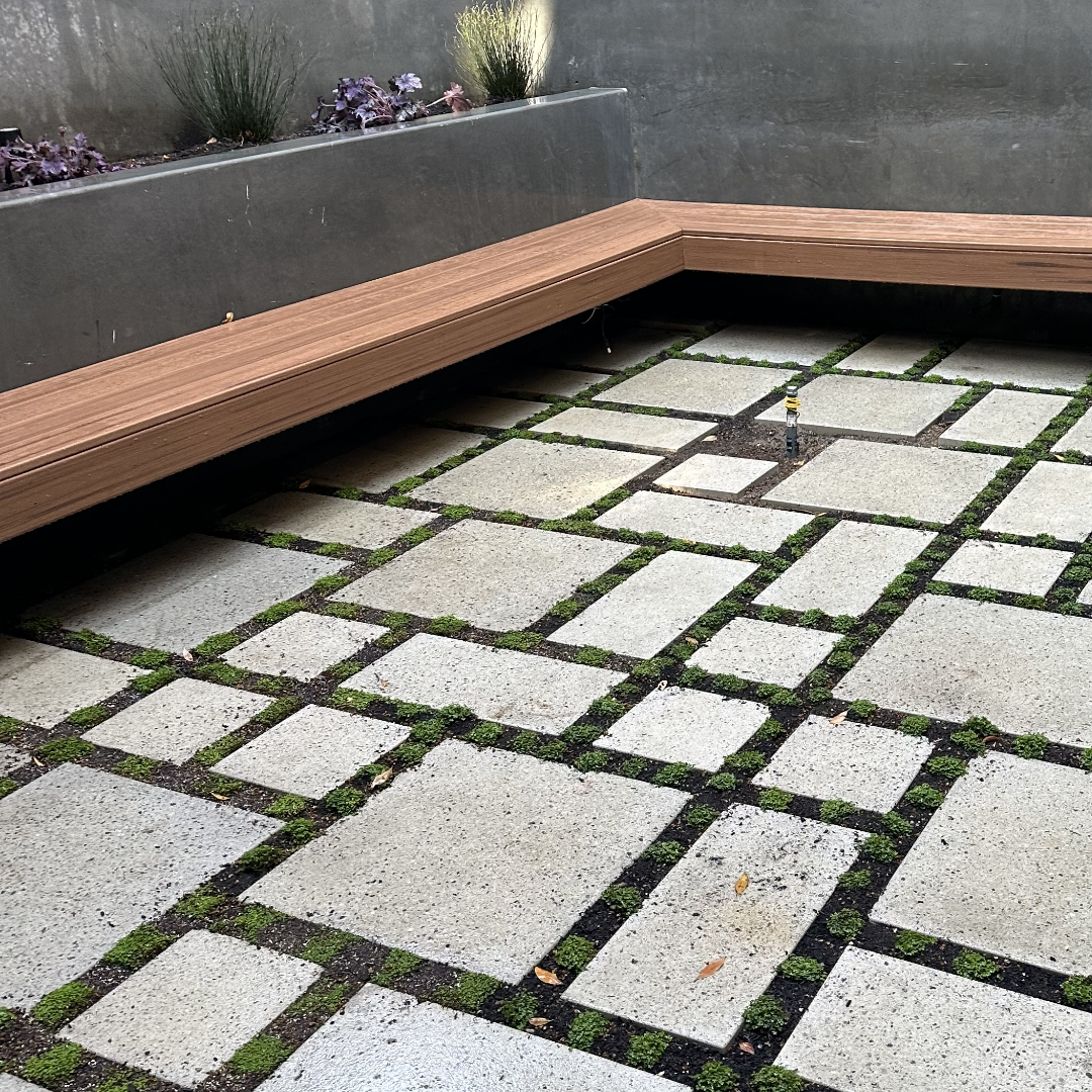 Paver Patio with Outdoor Bench