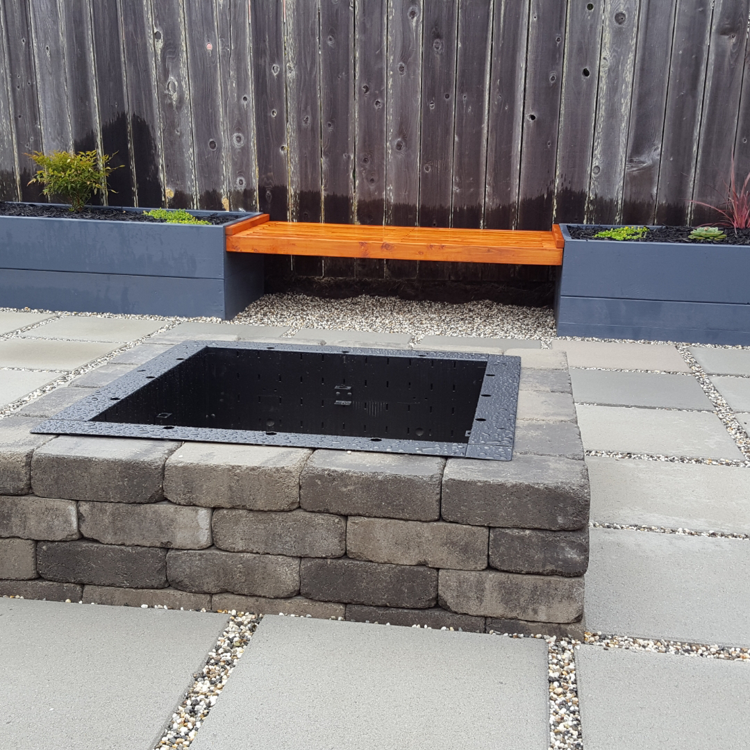 Paver Patio and Stone Fire Pit